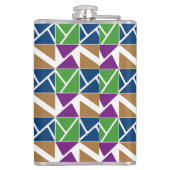 Driehoeken in verschillende hoeken Grafisch ontwer Heupfles (Achterkant)