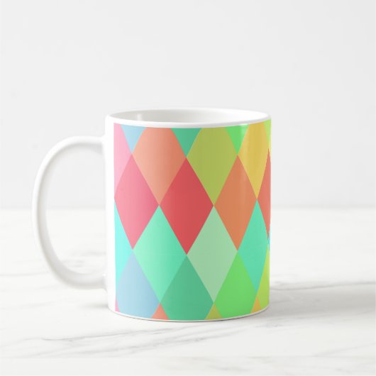 Driehoeken met laag poly koffiemok (Links)