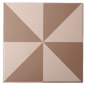 Driehoeken Mocha mousse geometrisch patroon Tegeltje (Voorkant)