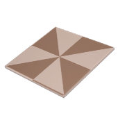 Driehoeken Mocha mousse geometrisch patroon Tegeltje (Zijkant)
