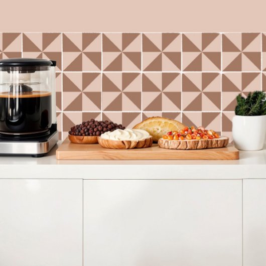 Driehoeken Mocha mousse geometrisch patroon Tegeltje