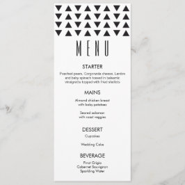 Driehoeken Modern Wedding Menu