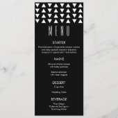 Driehoeken Modern Wedding Menu (Voorkant)