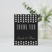 Driehoeken moderne bruiloft dank u Briefkaart (Staand voorkant)