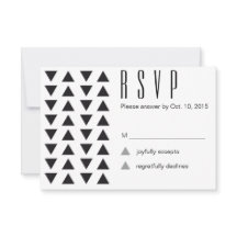 Driehoeken Moderne Bruiloft RSVP