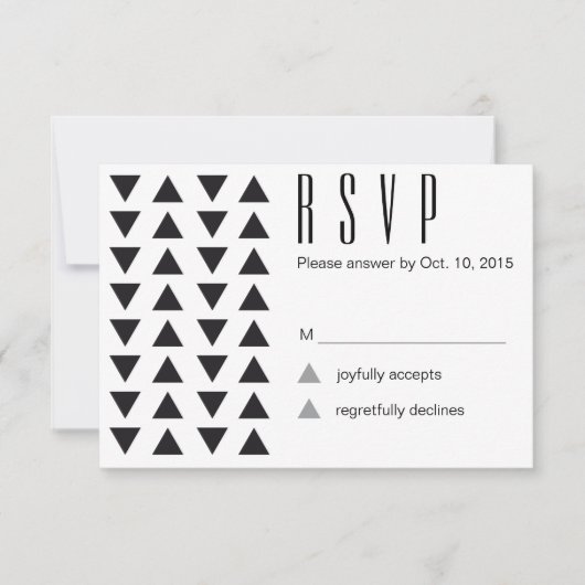 Driehoeken Moderne Bruiloft RSVP (Voorkant)