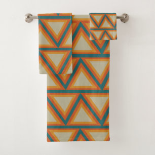 Driehoeken Moderne geometrische kleurstof Bad Handdoek