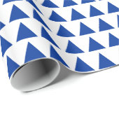 Driehoeken - Navy Blue op White Cadeaupapier (Rol Hoek)
