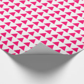 Driehoeken - Neon Red op White Cadeaupapier (Hoek)