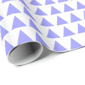 Driehoeken - Pastel blauw op wit Cadeaupapier (Rol Hoek)