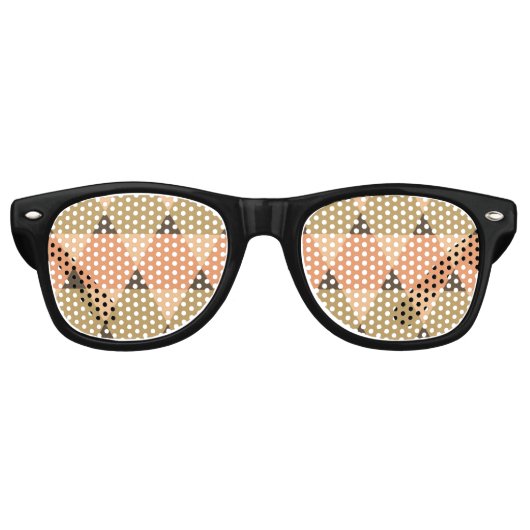 Driehoeken Patroon Retro Zonnebril (Voorkant)