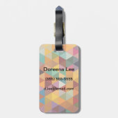 driehoeken Patroonachtergrond. Bagagelabel (Achterkant verticaal)