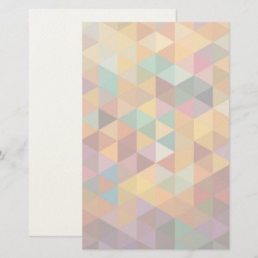  driehoeken Patroonachtergrond. Briefpapier (Voorkant / Achterkant)