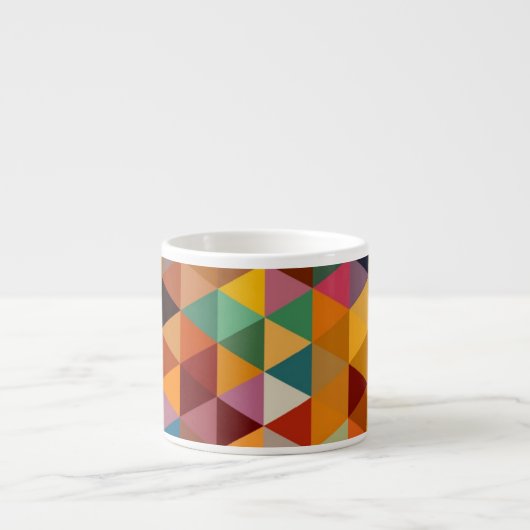  driehoeken Patroonachtergrond. Espresso Kop (Voorkant)