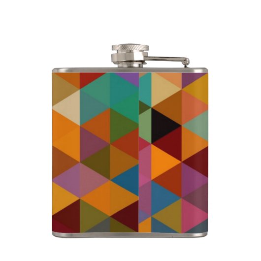  driehoeken Patroonachtergrond. Heupfles (Achterkant)