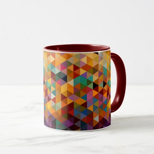 driehoeken Patroonachtergrond. Mok (Voorkant rechts)