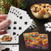 driehoeken Patroonachtergrond. Pokerkaarten (Insitu)