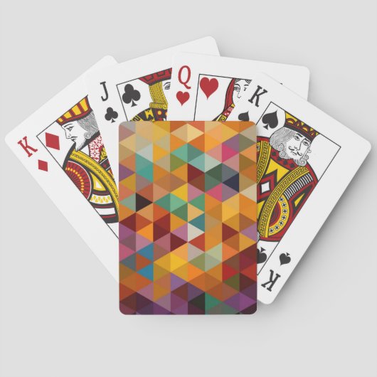 driehoeken Patroonachtergrond. Pokerkaarten (Achterkant)