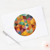 driehoeken Patroonachtergrond. Ronde Sticker (Envelop)