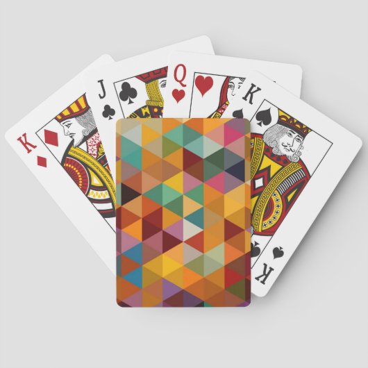  driehoeken Patroonachtergrond. Speelkaarten (Achterkant)