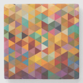  driehoeken Patroonachtergrond. Stenen Onderzetter (Voorkant)