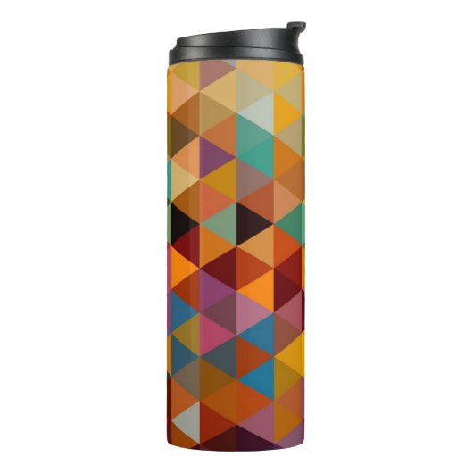  driehoeken Patroonachtergrond. Thermosbeker (Gedraaid links)