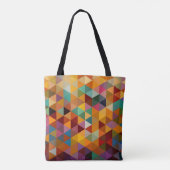  driehoeken Patroonachtergrond. Tote Bag (Achterkant)