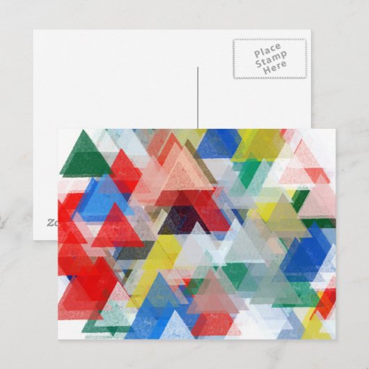 driehoeken patroonillustratie briefkaart (Voorkant / Achterkant)