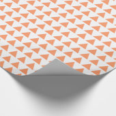 Driehoeken - Perzik op Wit Cadeaupapier (Hoek)