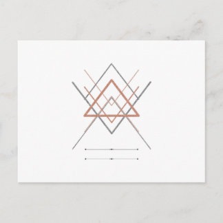 Driehoeken Roos Gold Silver Briefkaart