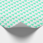 Driehoeken - Turquoise op White Cadeaupapier (Hoek)