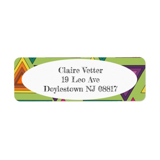 Driehoeken uit de jaren zeventig etiket (Voorkant)