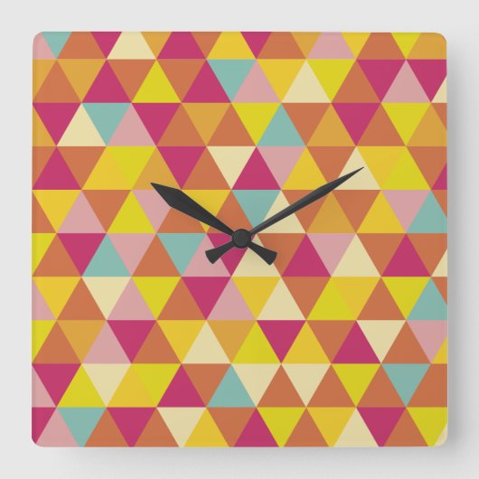Driehoeken van de kleur van de veelhoek de Multi Vierkante Klok (Voorkant)
