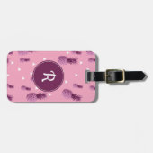 Driehoeken van de tropische ananasappelpatronen bagagelabel (Voorkant horizontaal)