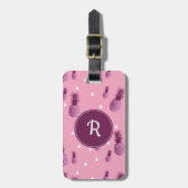 Driehoeken van de tropische ananasappelpatronen bagagelabel (Voorkant verticaal)