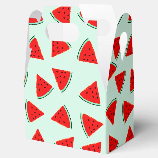 Driehoeken van het Watermelonpatroonpatroon Bedankdoosjes (Geopend)