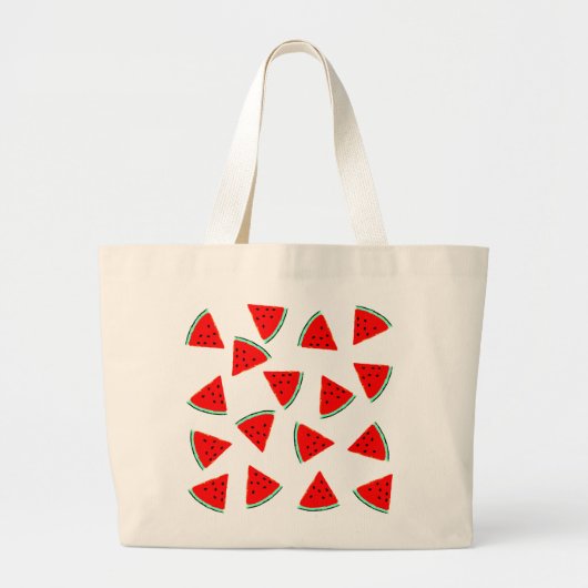 Driehoeken van het Watermelonpatroonpatroon Grote Tote Bag (Voorkant)
