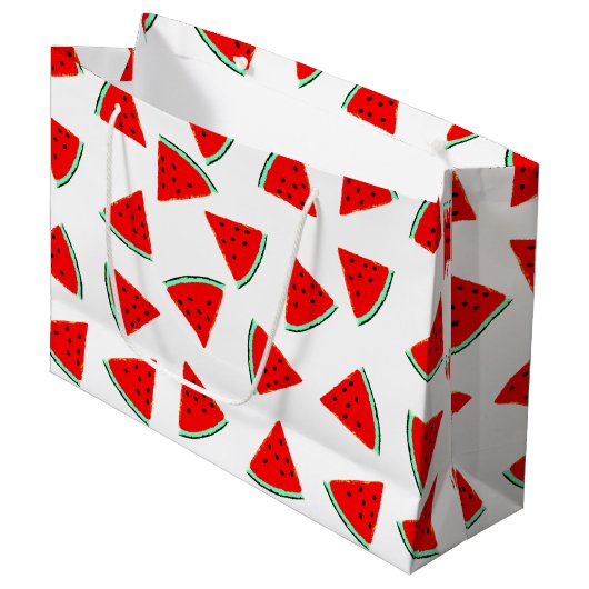 Driehoeken van het Watermelonpatroonpatroon Large Cadeautasje (Voorkant Gekanteld)