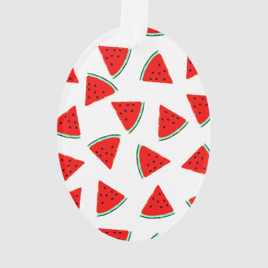 Driehoeken van het Watermelonpatroonpatroon Ornament (achterkant)