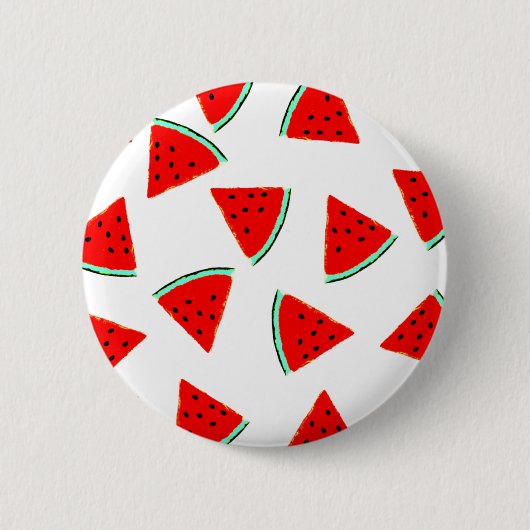 Driehoeken van het Watermelonpatroonpatroon Ronde Button 5,7 Cm (Voorkant)