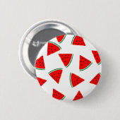 Driehoeken van het Watermelonpatroonpatroon Ronde Button 5,7 Cm (Voorkant /achterkant)