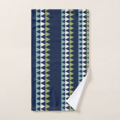Driehoeken voor Neptune, Seashell, Green en Navy Bad Handdoek (Handdoek)