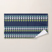 Driehoeken voor Neptune, Seashell, Green en Navy Bad Handdoek (Handdoek)