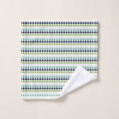 Driehoeken voor Neptune, Seashell, Green en Navy Bad Handdoek (Wasdoekje)