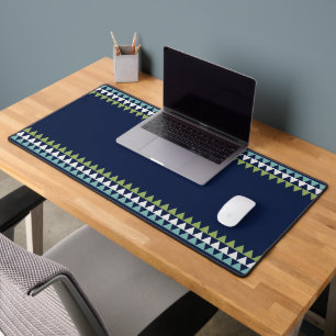 Driehoeken voor Neptune, Seashell, Green en Navy Bureaumat