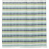 Driehoeken voor Neptune, Seashell, Green en Navy Douchegordijn (Voorkant)