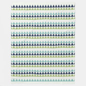 Driehoeken voor Neptune, Seashell, Green en Navy Fleece Deken (Voorkant)