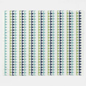 Driehoeken voor Neptune, Seashell, Green en Navy Fleece Deken (Voorkant (Horizontaal))