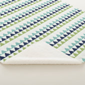 Driehoeken voor Neptune, Seashell, Green en Navy Sherpa Deken (3/4)