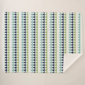 Driehoeken voor Neptune, Seashell, Green en Navy Sherpa Deken (Voorkant (horizontaal))